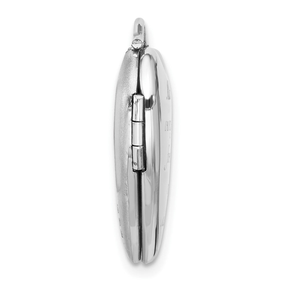 Sterlingsilber Rhodiniert-pl Immer in My Herz für Immer. 20mm Herz Medaillon