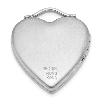 Sterlingsilber Rhodiniert-pl Immer in My Herz für Immer. 20mm Herz Medaillon