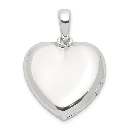 Sterlingsilber E-coated Zirkonia 19mm Herz Medaillon