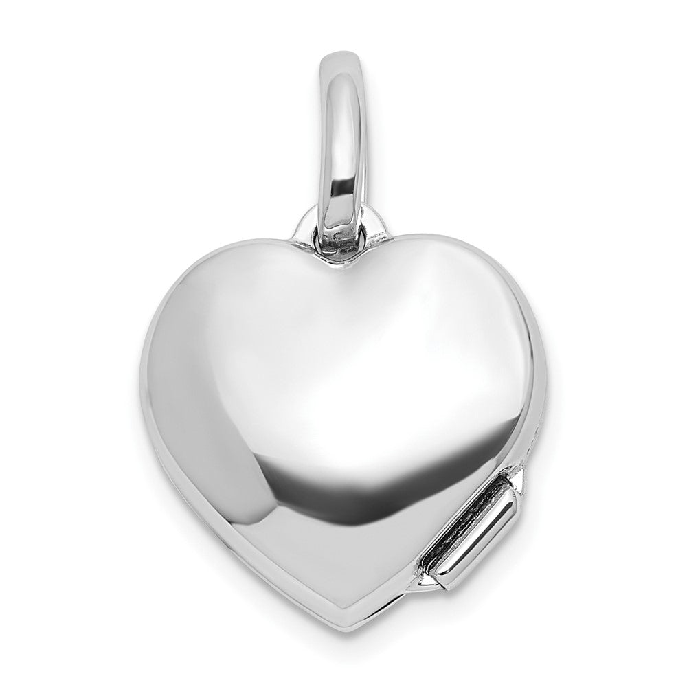 Sterlingsilber Rhodiniert Poliert 12mm Zirkonia Biene Herz Medaillon