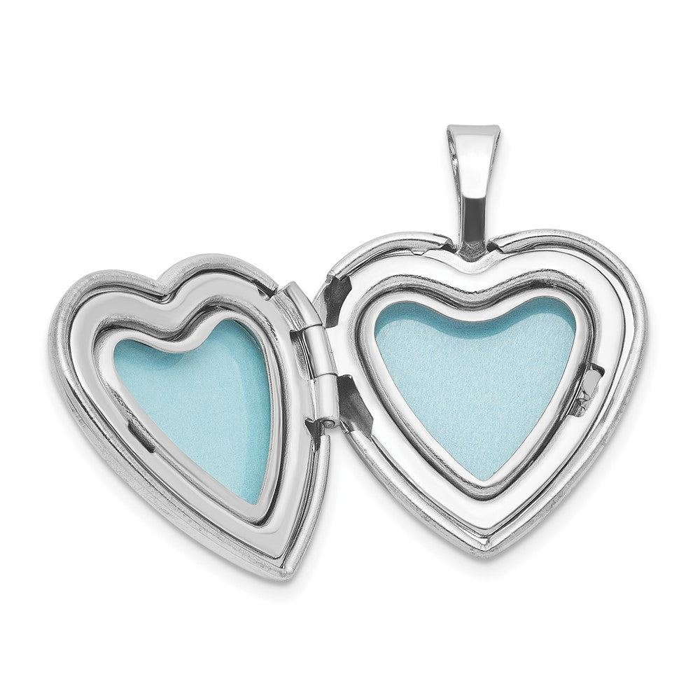 Sterlingsilber Rhodiniert You Are My Sunshine 16mm Herz Medaillon