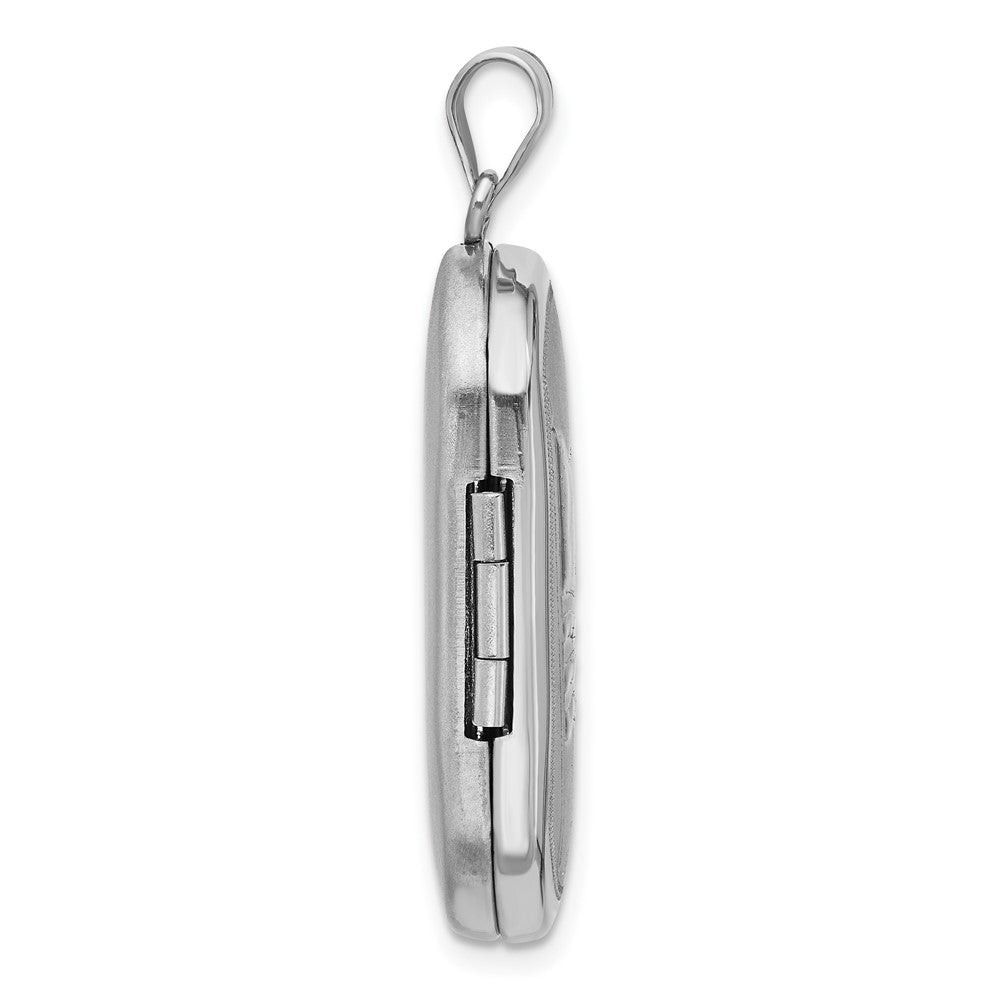 Sterlingsilber Rhodiniert Satiniert/polished Epoxid Flag 30x19mm Medaillon