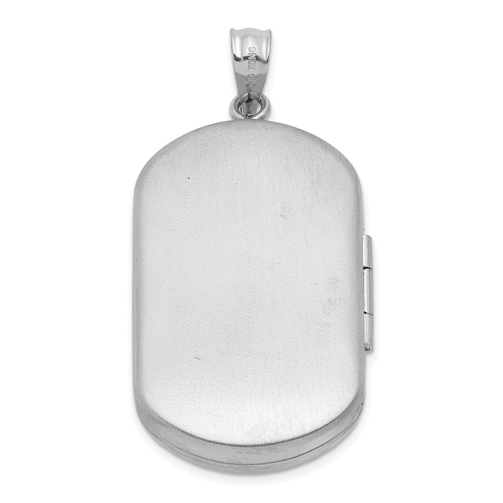 Sterlingsilber Rhodiniert Satiniert/polished Epoxid Flag 30x19mm Medaillon