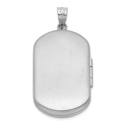 Sterlingsilber Rhodiniert Satiniert/polished Epoxid Flag 30x19mm Medaillon