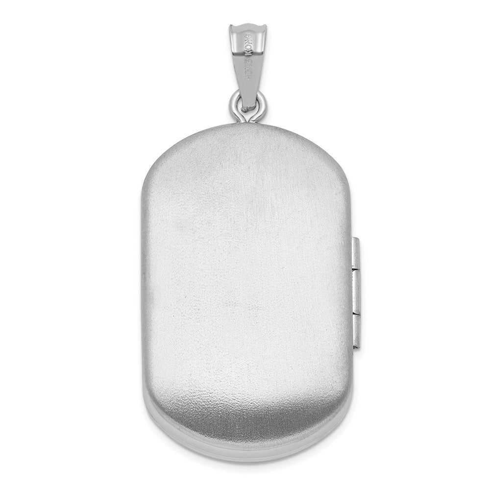 Sterlingsilber Rhodiniert Baum Of Leben 30x19mm Rechteck Medaillon