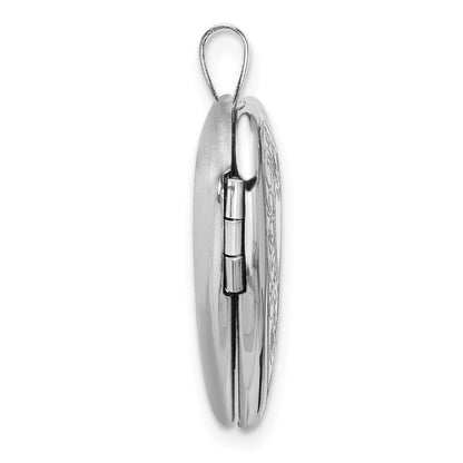 Sterlingsilber Rhodiniert Herz 20mm und 12mm Medaillon/pendant Set