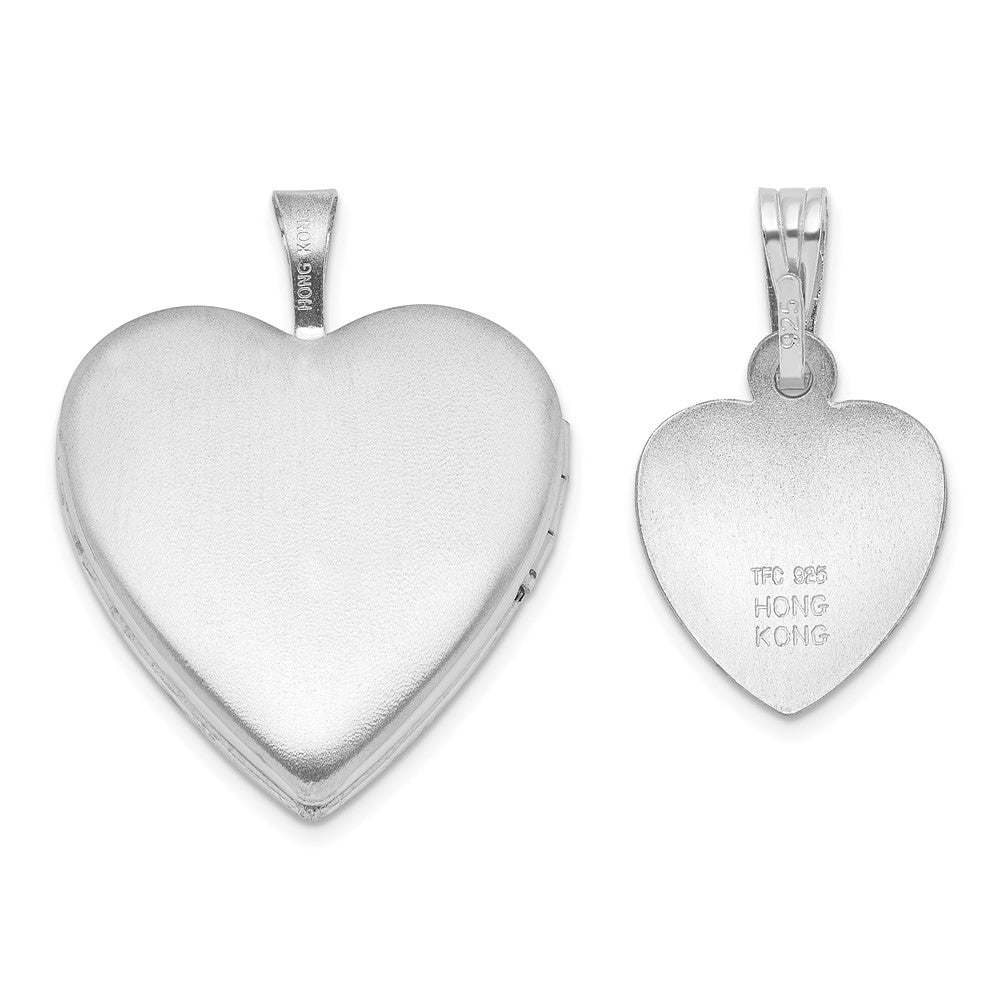 Sterlingsilber Rhodiniert für Immer 20mm/12mm Medaillon/pendant Set