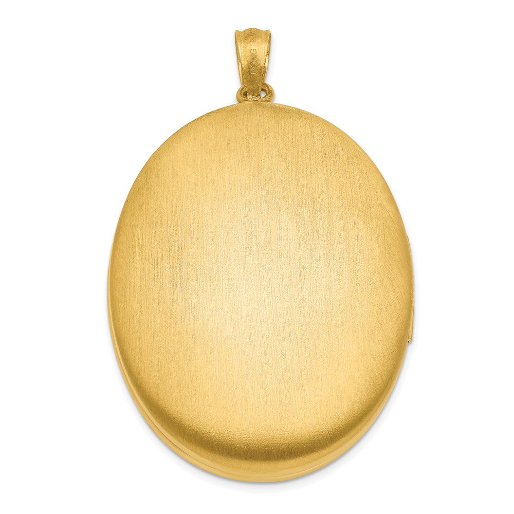 Golddoublé 14/20 1/20 34mm Emailliert Blume Oval Medaillon