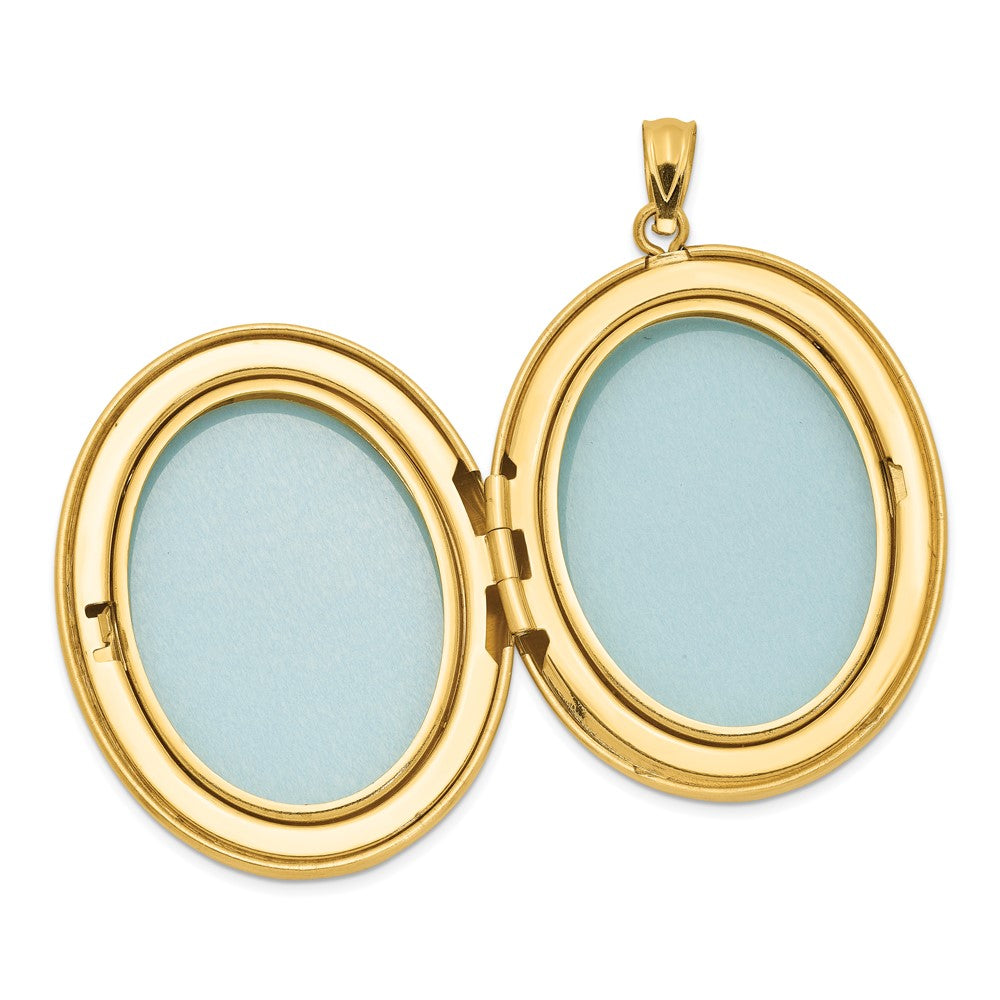 Golddoublé 14/20 1/20 34mm Emailliert Blume Oval Medaillon