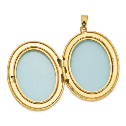 Golddoublé 14/20 1/20 34mm Emailliert Blume Oval Medaillon