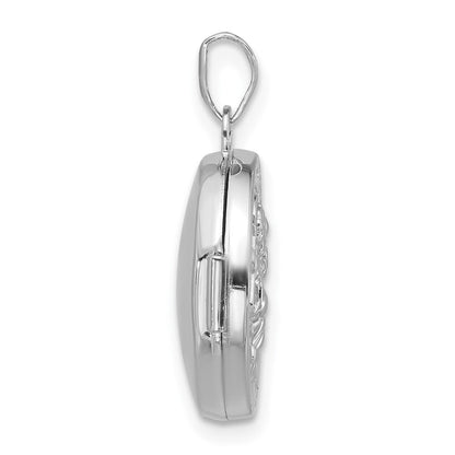 Sterlingsilber Rhodiniert St. Christopher Protect Us 16mm Rund Medaillon