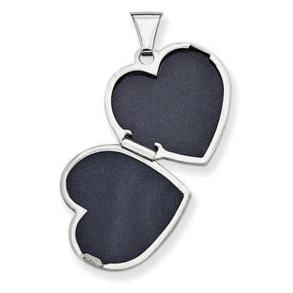 Sterlingsilber 18mm Herz Schwarz & Weiß Swarovski Elements Medaillon