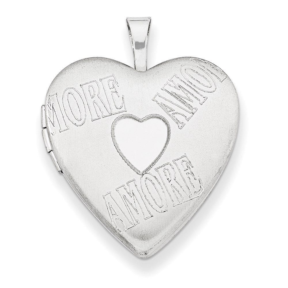 Sterlingsilber 20mm mit Amore Herz Medaillon