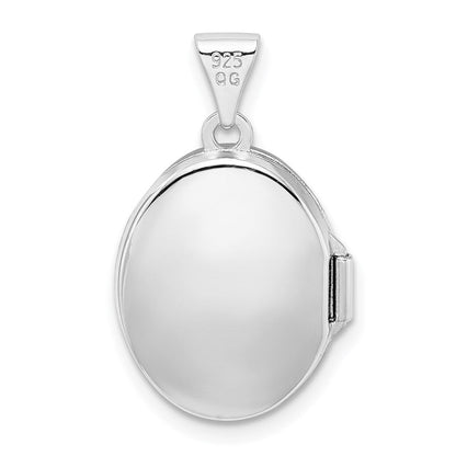 Sterlingsilber Rhodiniert Ranke Design Oval Medaillon