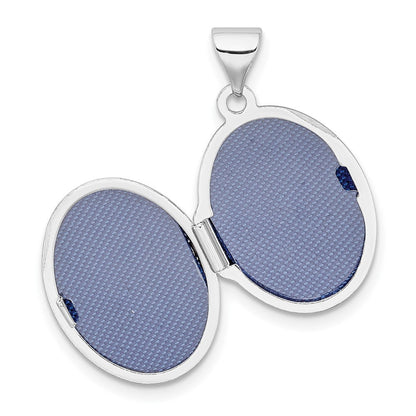 Sterlingsilber Rhodiniert Ranke Design Oval Medaillon