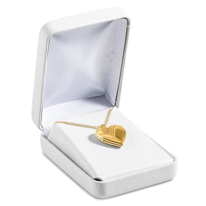 Golddoublé 14/20 1/20 20mm Poliert/satin Diamant Stern Herz Medaillon Halskette