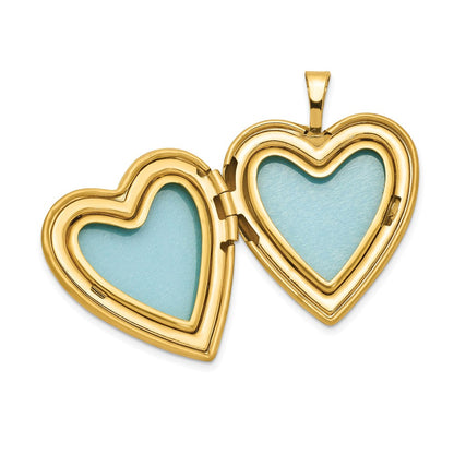 Golddoublé 14/20 1/20 20mm Emailliert I Liebe You Herz Medaillon Halskette