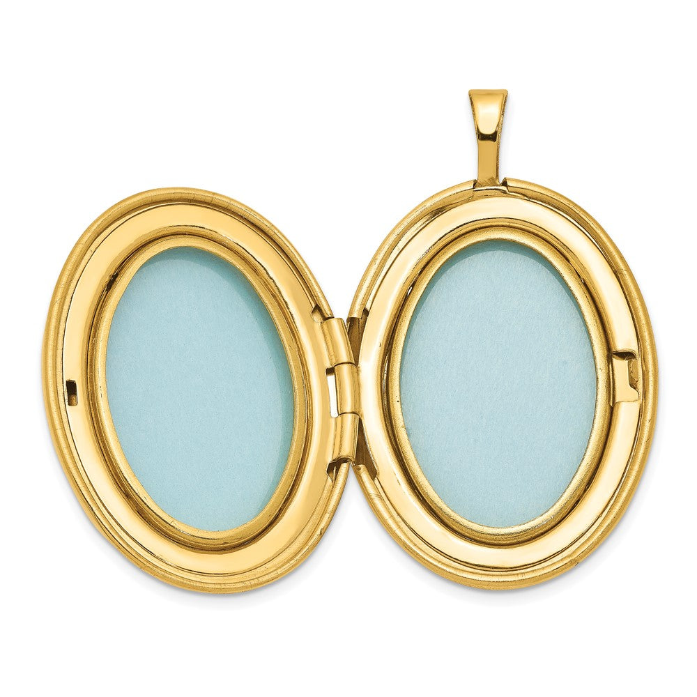 Golddoublé 14/20 1/20 26mm Swirled Oval Medaillon Halskette