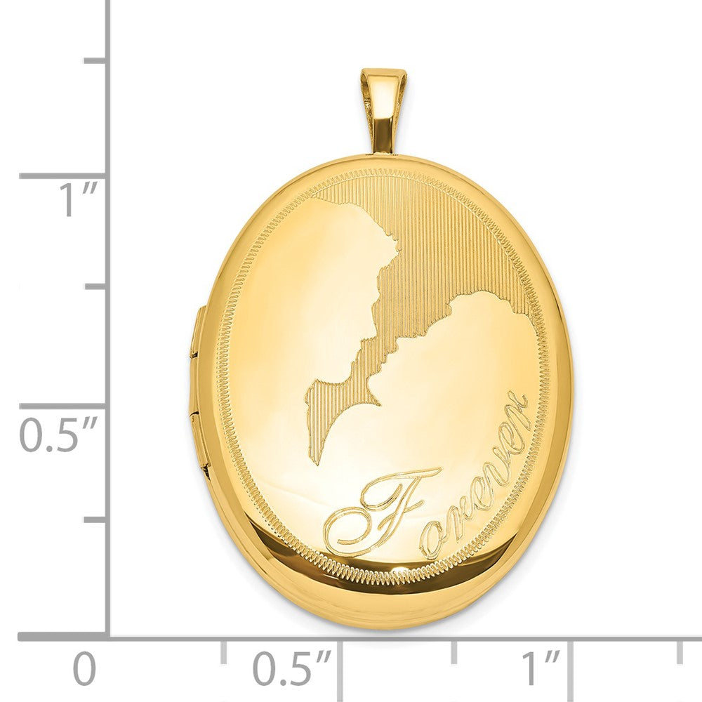 Sterlingsilber & Vergoldet für Immer Man Woman Oval Medaillon