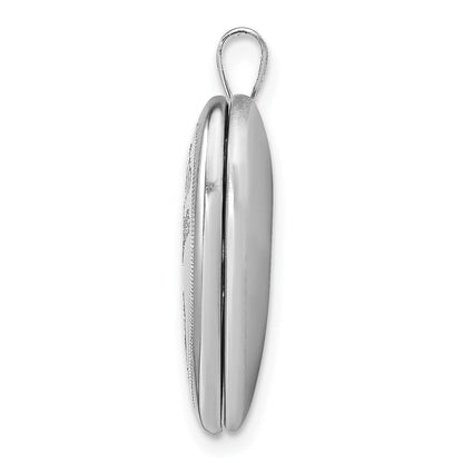 Sterlingsilber Rhodiniert 20mm Diamantiert Oma Herz Medaillon