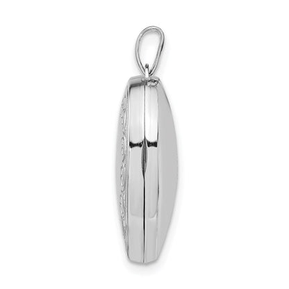 Sterlingsilber Rhodiniert Herz Medaillon