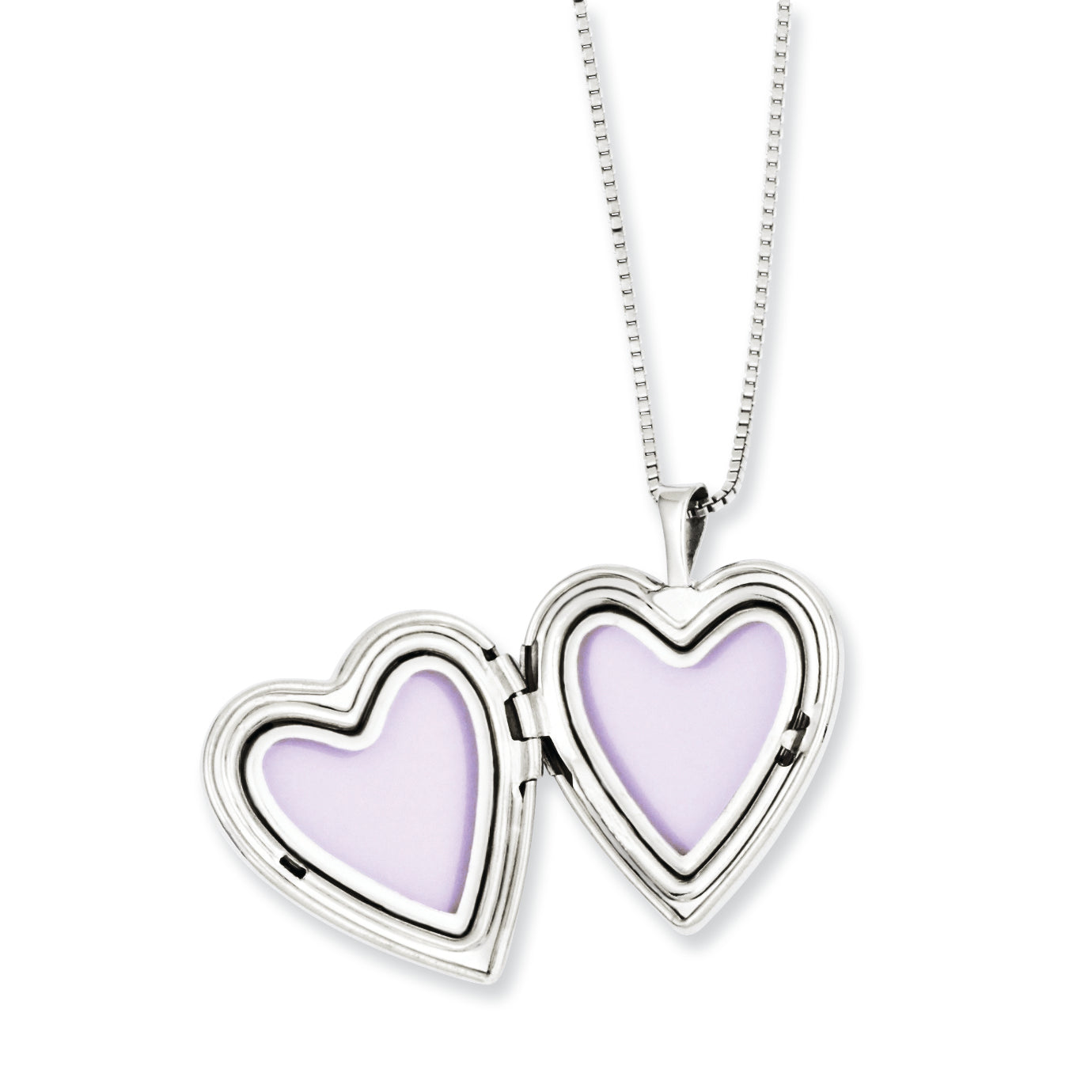Sterlingsilber Rhodiniert Poliert Wirbel Design Mutter/daughter Medaillon/pendant Halskette Set