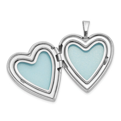 Sterlingsilber Rhodiniert Poliert Wirbel Design Mutter/daughter Medaillon/pendant Halskette Set