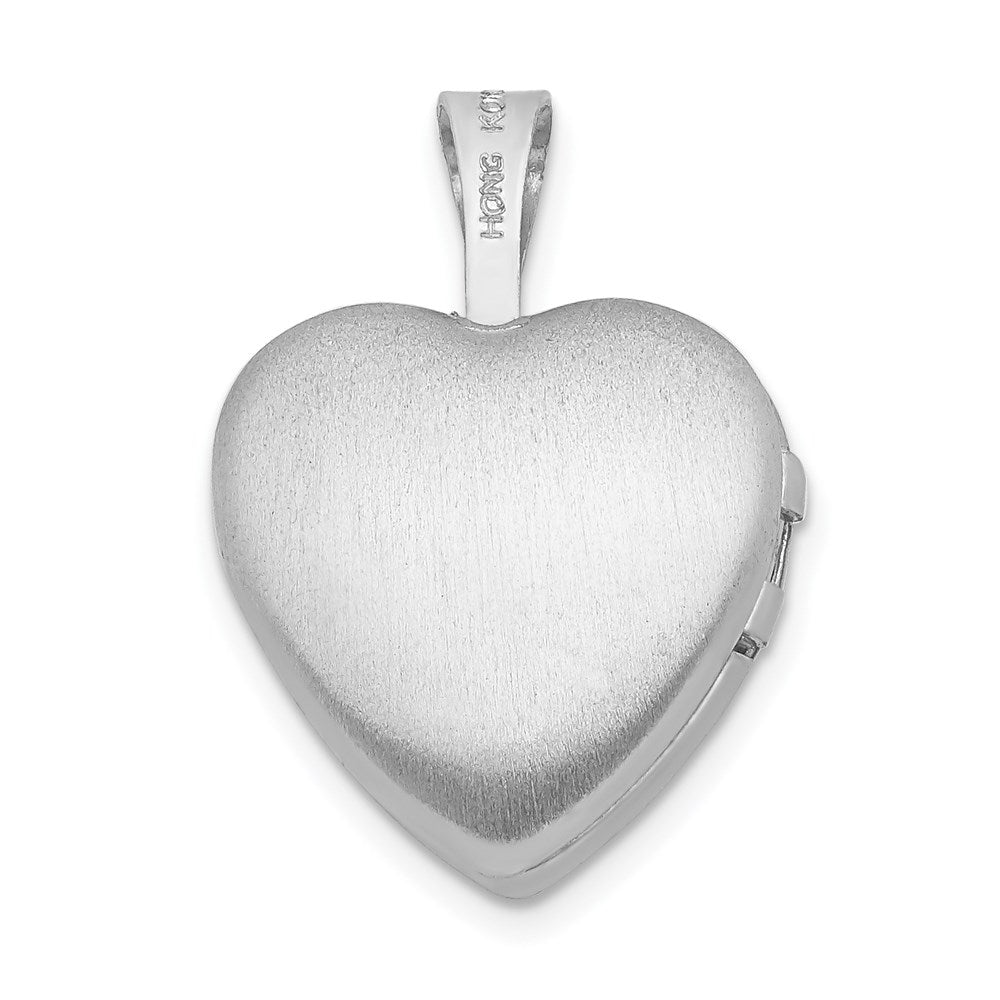 Sterlingsilber Rhodiniert Butterflies 12mm Herz Medaillon