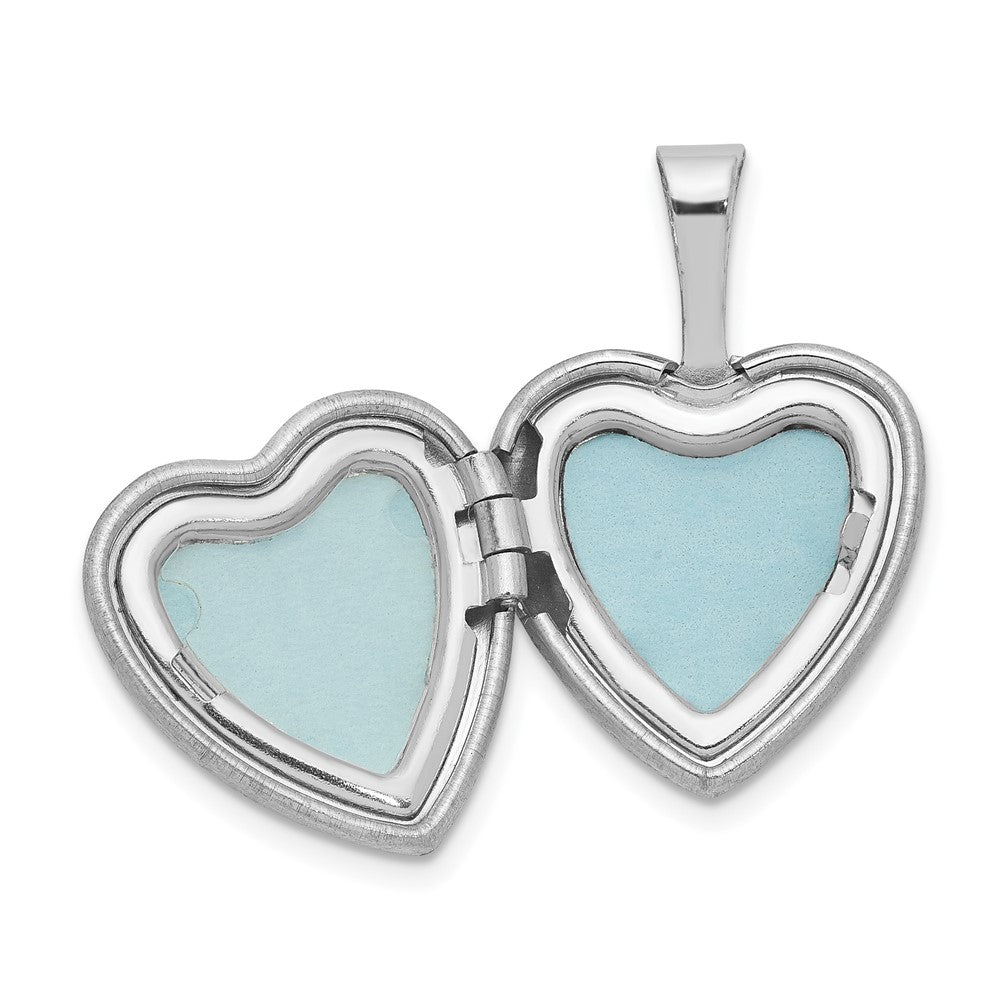 Sterlingsilber Rhodiniert Butterflies 12mm Herz Medaillon