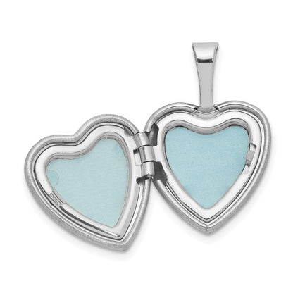 Sterlingsilber Rhodiniert Butterflies 12mm Herz Medaillon