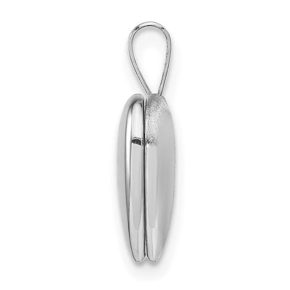 Sterlingsilber Rhodiniert Poliert 12mm Herz Medaillon