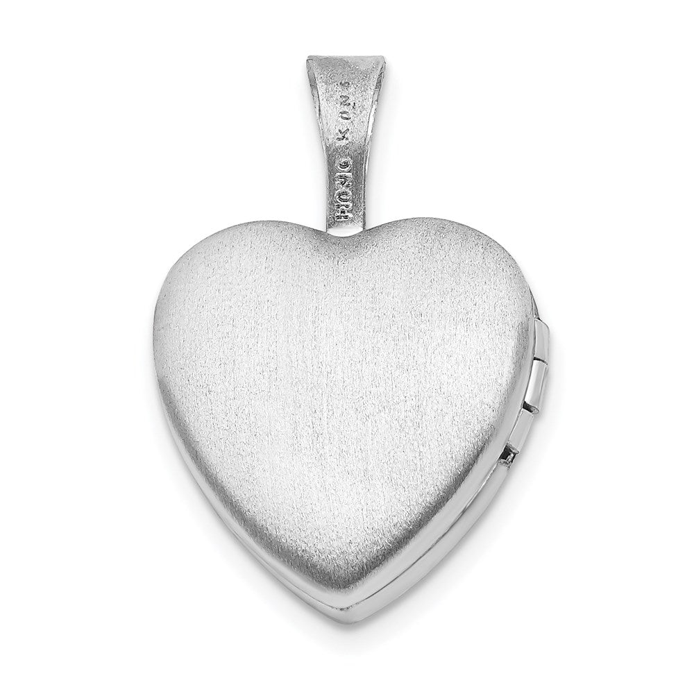 Sterlingsilber Rhodiniert Gedreht Rand 12mm Herz Medaillon