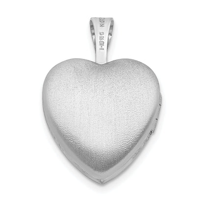 Sterlingsilber Rhodiniert Emaille Schmetterling Blumen 12mm Herz Medaillon