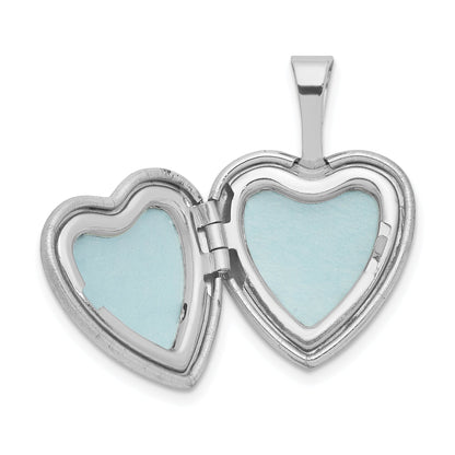 Sterlingsilber Rhodiniert Emaille Schmetterling Blumen 12mm Herz Medaillon