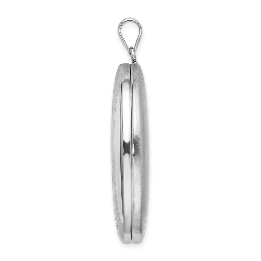 Sterlingsilber Rhodiniert Butterflies 34mm Oval Medaillon