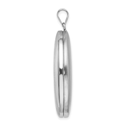 Sterlingsilber Rhodiniert Butterflies 34mm Oval Medaillon