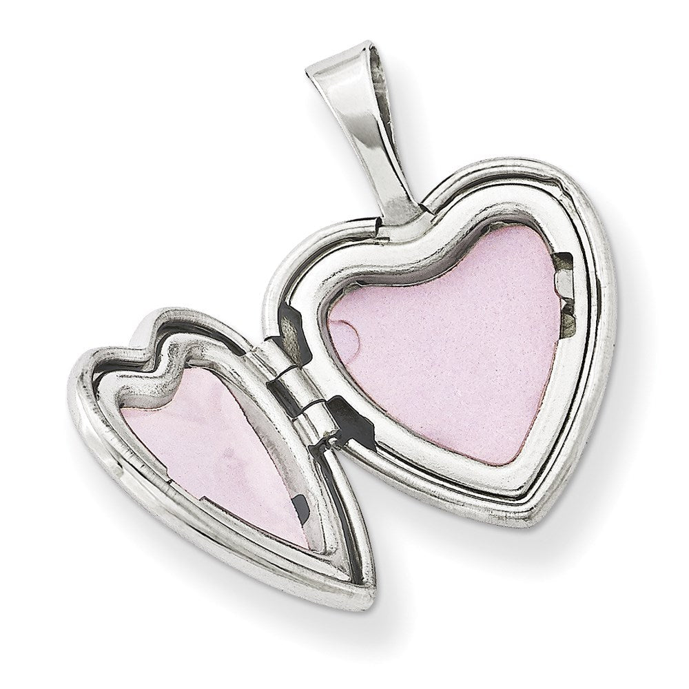 Sterlingsilber & Diamant Trust 12mm Herz Medaillon