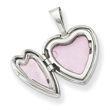 Sterlingsilber & Diamant Trust 12mm Herz Medaillon