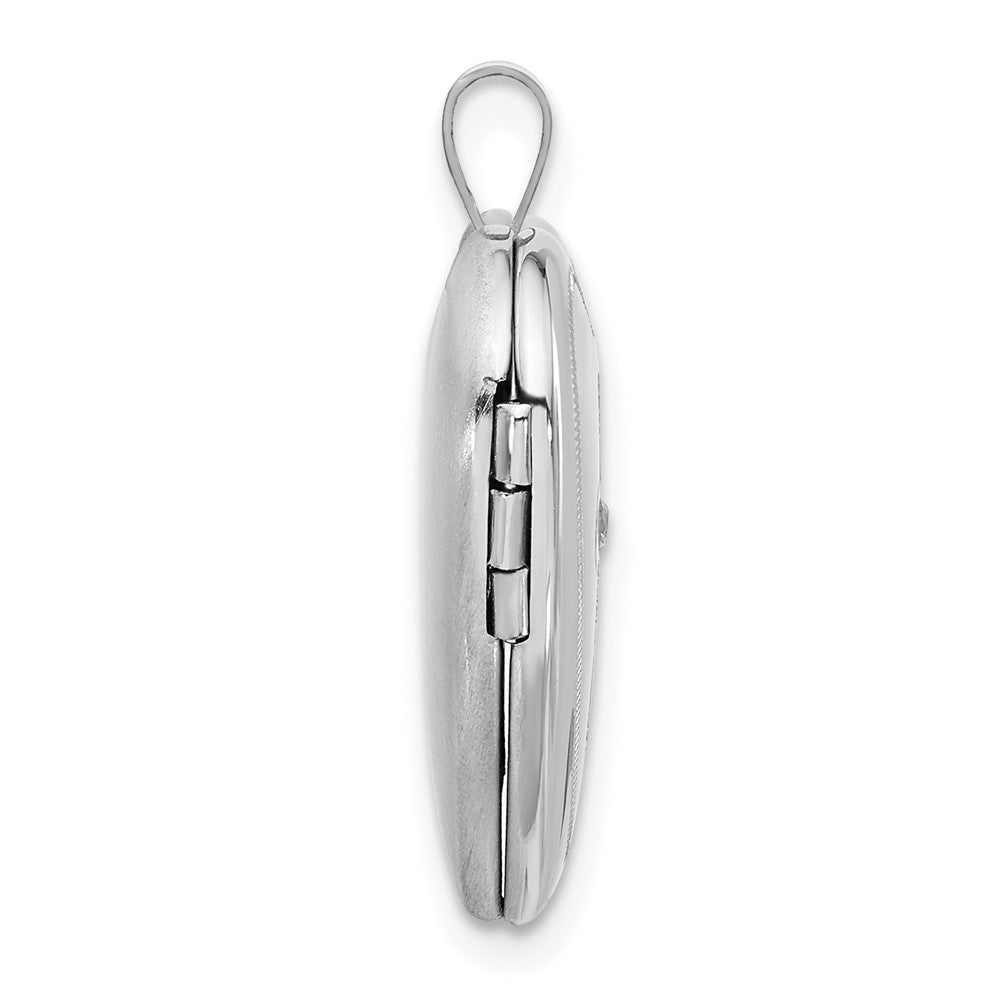 Sterlingsilber Vergoldet Diamant Kreuz 20mm Herz Medaillon