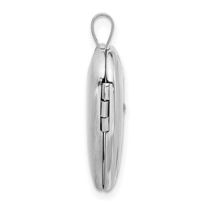 Sterlingsilber Vergoldet Diamant Kreuz 20mm Herz Medaillon