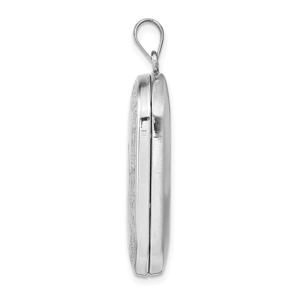 Sterlingsilber Rhodiniert Keltisch Rand Rectangular Medaillon