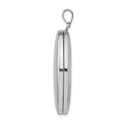 Sterlingsilber Rhodiniert Poliert 34mm Oval Medaillon