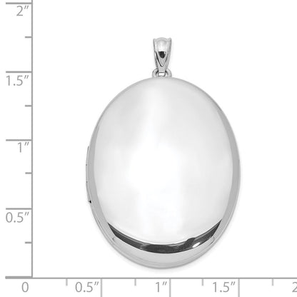Sterlingsilber Rhodiniert Poliert 34mm Oval Medaillon