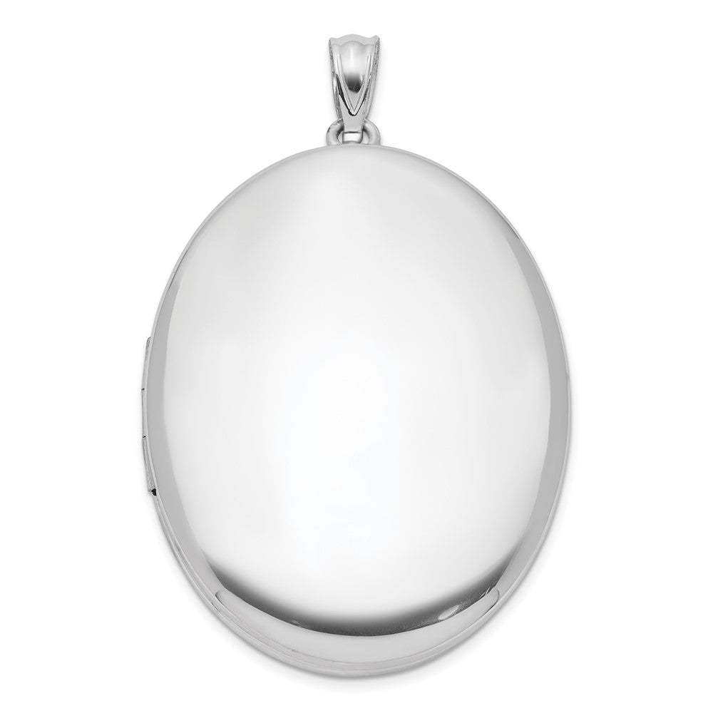 Sterlingsilber Rhodiniert Poliert 34mm Oval Medaillon
