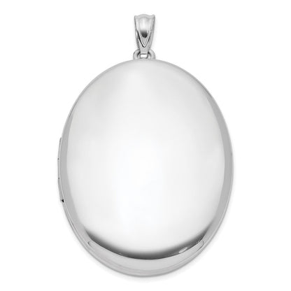Sterlingsilber Rhodiniert Poliert 34mm Oval Medaillon