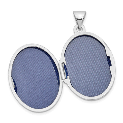 Sterlingsilber Rhodiniert & Vergoldet Blumen Granddaughter Oval Medaillon