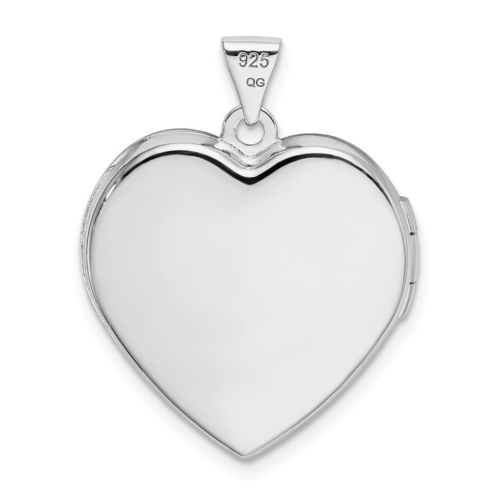 Sterlingsilber Rhodium & Vergoldet 21mm I Liebe You Herz Medaillon
