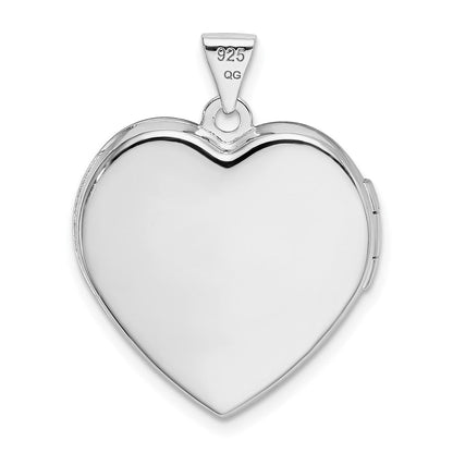 Sterlingsilber Rhodium & Vergoldet 21mm I Liebe You Herz Medaillon