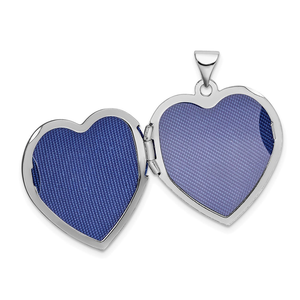 Sterlingsilber Rhodium & Vergoldet 21mm I Liebe You Herz Medaillon