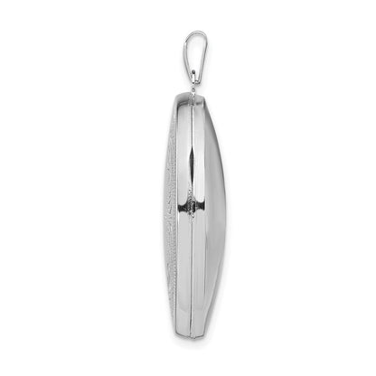 Sterlingsilber Rhodiniert 31mm Oval Ranke Medaillon